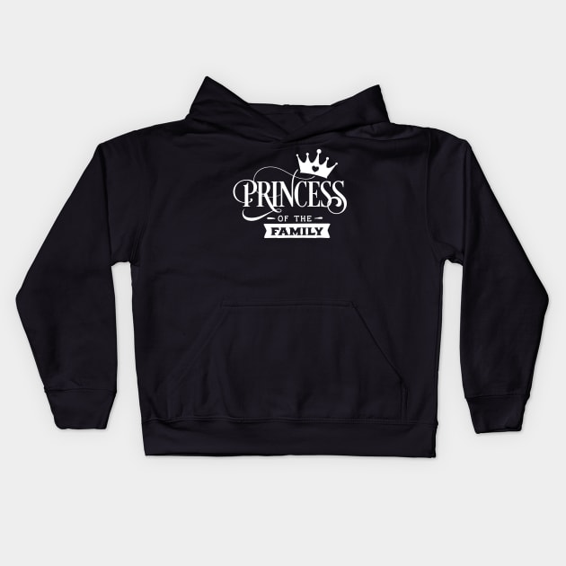 Princess Of The Family Kids Hoodie by Astramaze